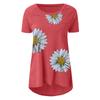 Kvinner Casual Printing Skjorter Kortermet Loose Tee Topper Tunika Bluse