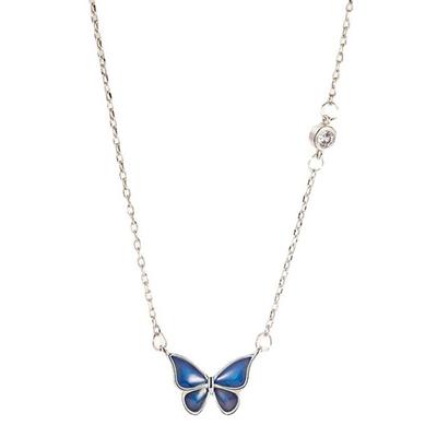 Mood Necklaces Butterfly Pendant Necklace Temperature Control Color Change