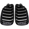 Carbon Fiber Dual Slat Front Hood Kidney Grilles Grill Compatible for BMW F22 F23 M2 2014-2018 for BMW 225i 218i 220i(Black-Carbon Fiber)