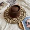 Flower Braided Straw Hat for Women To Travel To the Beach for Vacation, Travel Sun Protection Hat, Beach Hat