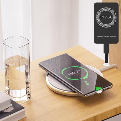 Kablosuz Şarj Adaptörü Hızlı Hızlı Alıcı Adaptör Kablosuz Şarj Cihazı İnce Alıcı Çip Güvenli İnce Tip-C Şarj Alıcısı