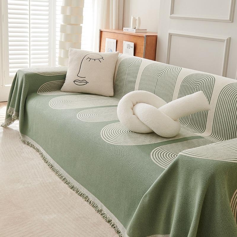 Multi Functional Sofa Throw Sofa Blanket Cover Bed Sheet Geometric Pattern for Home Decor and Outdoor Picnics Carpet