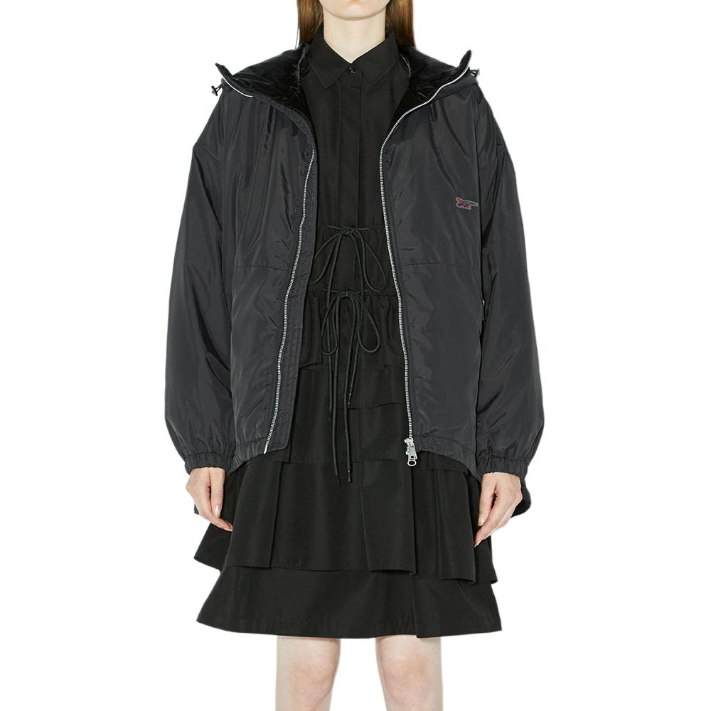 ONITSUKA TIGER Ws Blouson Comfortable Fashion Zip Design Hooded Long Sleeve Jacket Women Jacket Black 2182A872-001