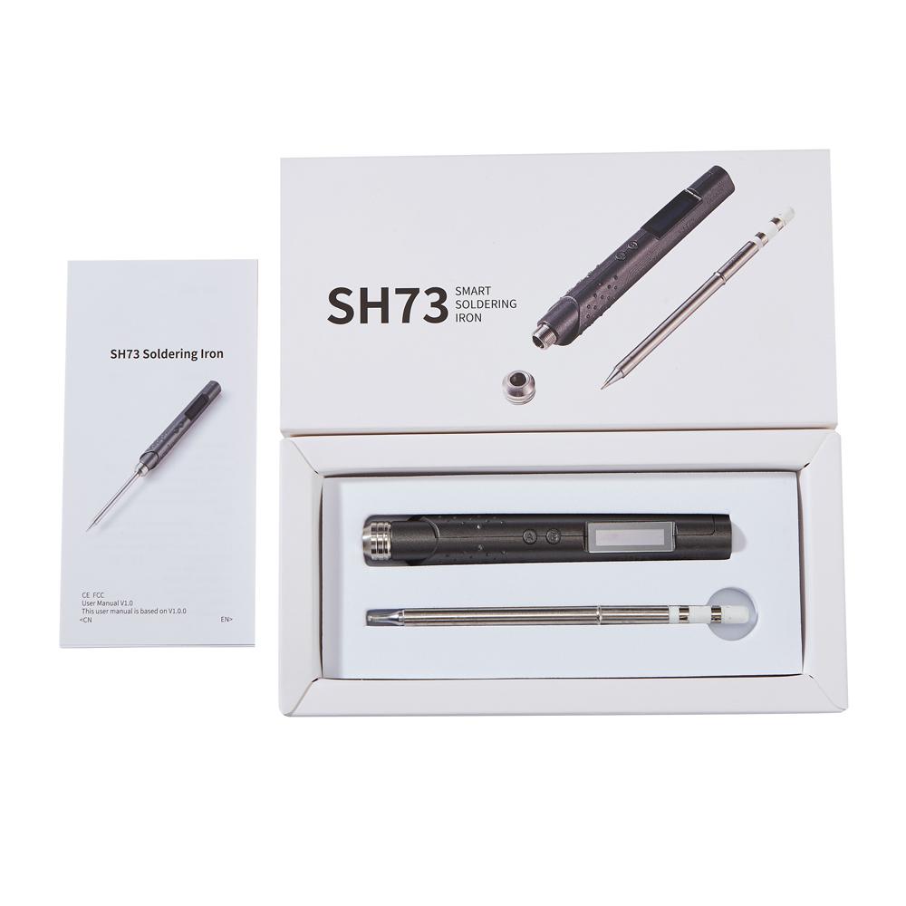 

SH73 65W 12-24V 100-400℃ Mini Electric Soldering Iron Adjustable Temperature Portable Solder Welding Station With B2