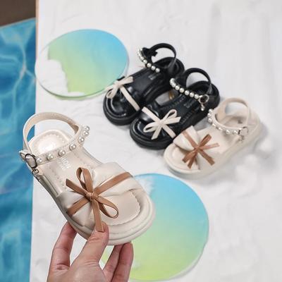 Girls' Shoes Children's Princess Kids Sandals 2025 New Summer Baby Soft Soled Ocean Beach Big Children's Sandals