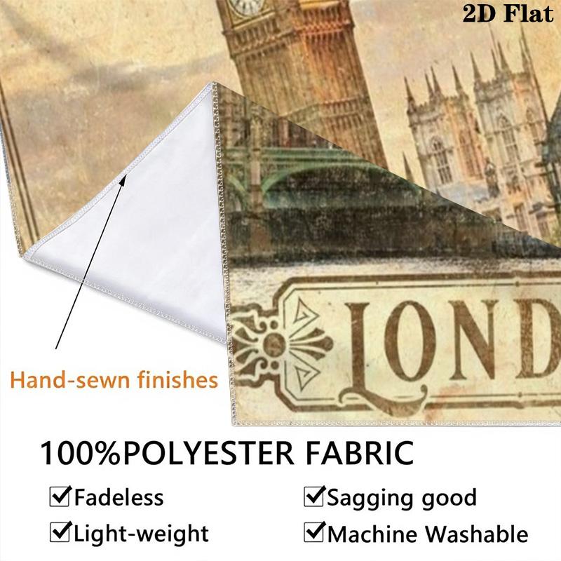 Vintage London Playing Cards Pattern Home Decor Tapestry, Wall Hanging, Decorative RV Wall Cloth.MGT0918503