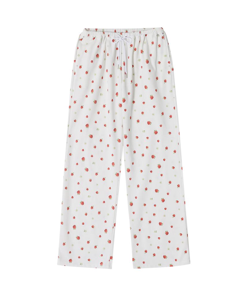 CRANK Strawberry Cotton Sweatpants_White
