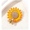 High End Fashion Alloy Drip Sunflower Brooch, Daisy Bee Brooch, Brooch, Suit Accessories