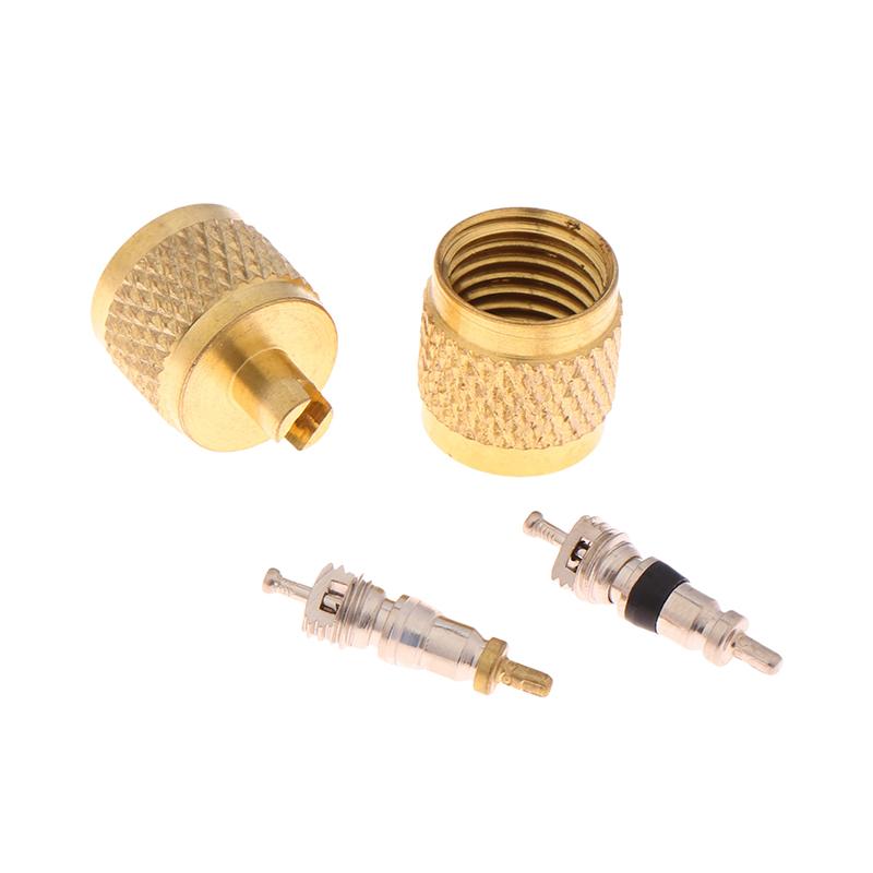 10Pcs Brass Valve Cores Replacement Ac Hvac/R Field Service Tool Refrigerant Valve Core Remover Removal Tool Havc