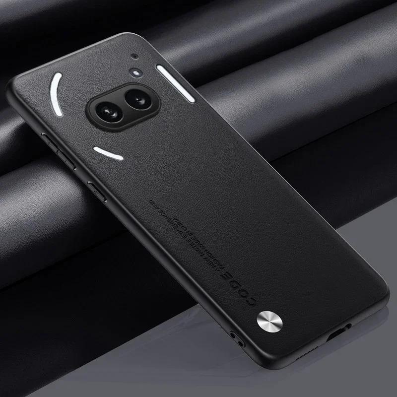 

Простой чехол из искусственной кожи для телефона Nothing Phone 3A Pro, матовый чехол, силиконовый противоударный чехол с мягким краем для Nothing Phone 2A Plus Nothing Phone 2A чёрный