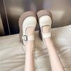 Platform Mary Jane Women's Shoes 2025 New Summer Fashion Single Shoes One-word Buckle with Muffin Sole Women's Shoes