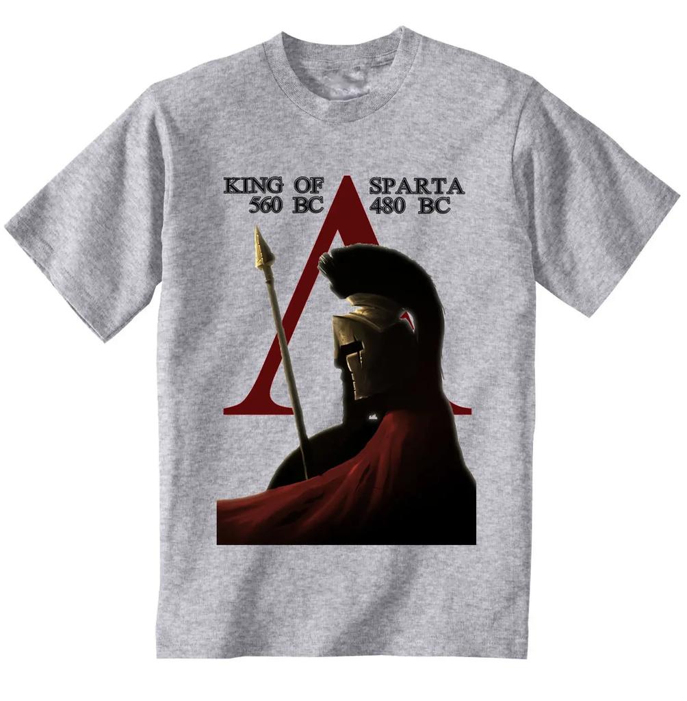 King of Sparta Fashion 300 Spartan Leonidas TShirt 100 Cotton ONeck Summer Short Sleeve Casual Mens Tshirt Size S3XL