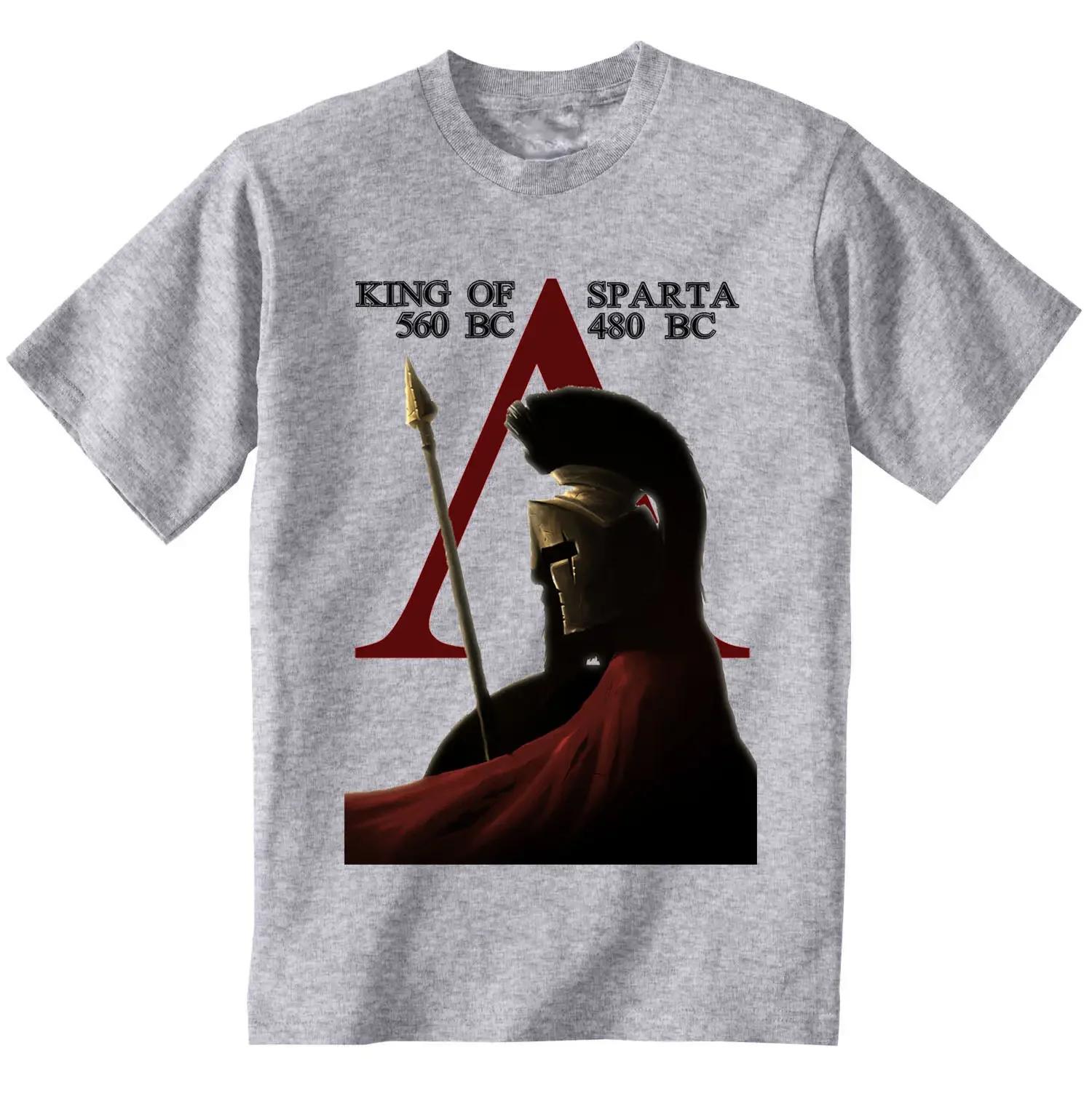 

King of Sparta Fashion 300 Spartan Leonidas TShirt 100 Cotton ONeck Summer Short Sleeve Casual Mens Tshirt Size S3XL S