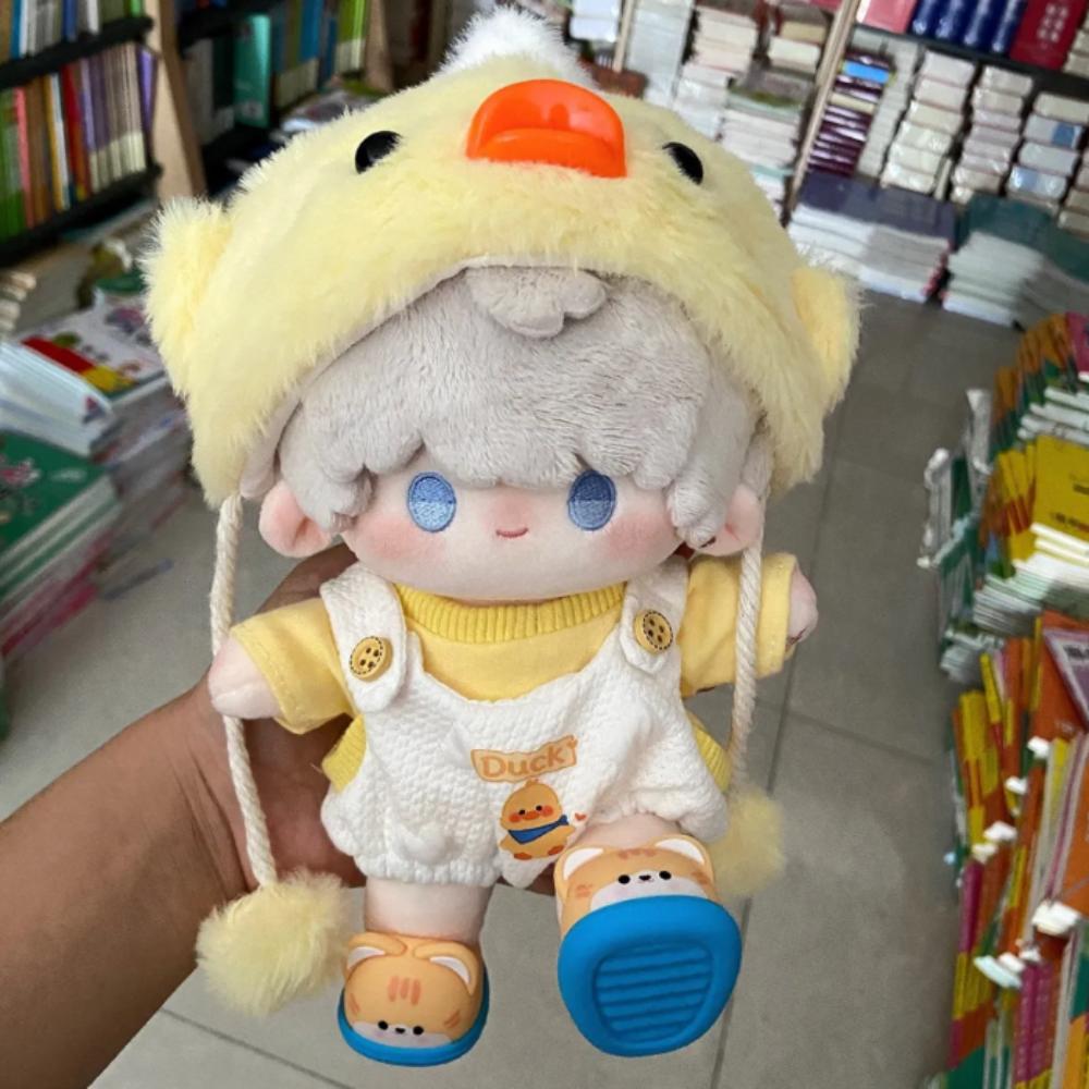 Yellow Duck 20cm Cotton Doll Clothes Strap Pants Doll Dress Up Set  Doll Accessories