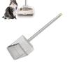 Stainless Steel Chicken Poop Scooper Long Handle Litter Scoop Slat Scoop  for Chicken Pet Cat