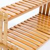 A47 2 Tier Bamboo Plant Stand Holder for Succulents/Office/Living Room/Balcony Plant Pot Display Rack Shelf