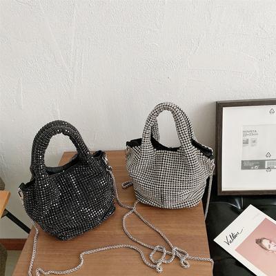 Women's Crystal Strass Clutch Bag Bucket Handbags Shoulder Bag Party Wedding Luxury Designer Bags