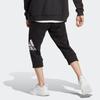 Adidas ESSENTIALS Big Logo 3/4 Pants Casual Pants Men's Black HA4350