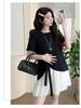 Maternity 2026 Bow T-Shirt & Lace Trim Skirt Set