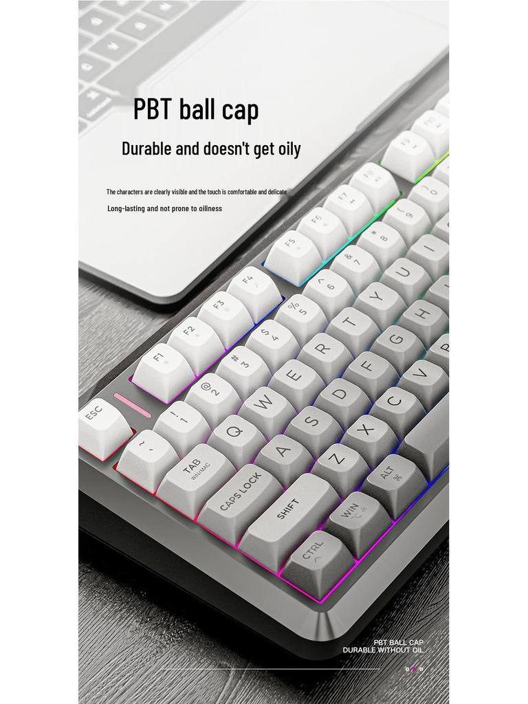 Free Wolf M75 Bluetooth Dual-Mode Mechanical Keyboard with PBT Gradient Keycaps and Display