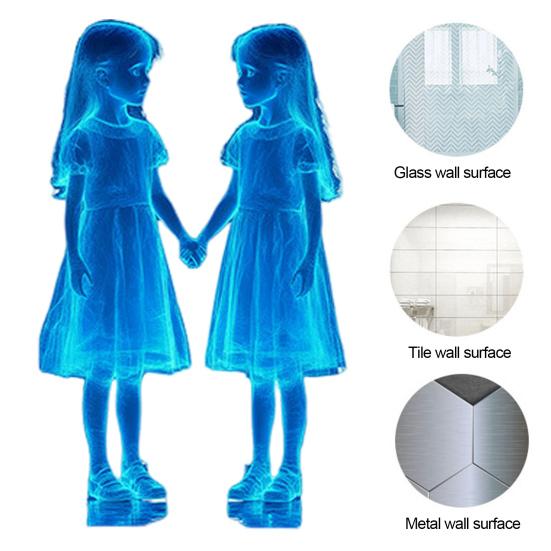 Halloween Wall Sticker Glow-in-the-Dark Creepy Twin Girl Sticker Self Adhesive