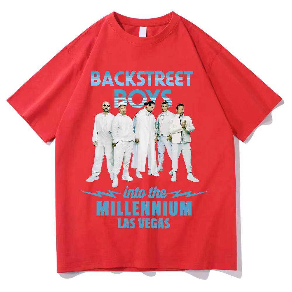 Backstreet Boys T-Shirts YK Lustige Freizeit Baumwollkleidung Geschenk Kleidung Into The MILLENNIUM Vintage Oberteile Damen Herren Streetwear T-Shirts
