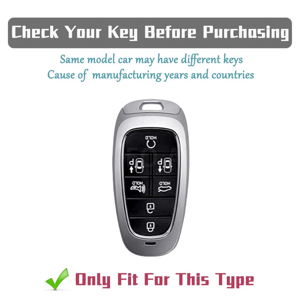 TPU Key Fob Case for Hyundai Sonata/Nexo DN8/Santa Fe TM/Tucson NX4/Staria/Ioniq 7 Buttons Protective Car Key Cover Accessories