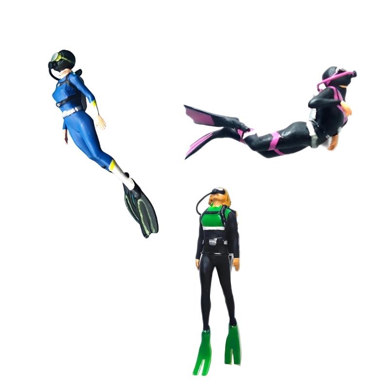 1:64 Scale Resin Diving Miniature Underwater Adventure Model For Home Or Office Decoration Dioramas Layout Model Display