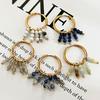 Natural stone earrings Circle Hoop Earrings For Women Exaggerate Circle Earrings Drop Earrings Gold plated hoop earring Retro