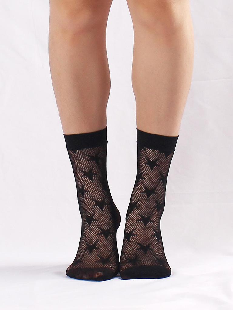 Calzini Sexy Neri a Rete per Caviglia da Donna – Stile Retro Harajuku, Sottili Estivi