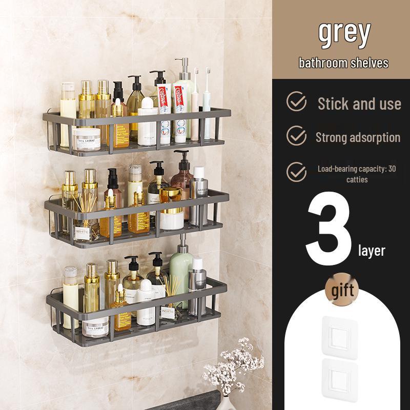 

Настенные полки для хранения в ванной без сверления и органайзер для туалетного столика