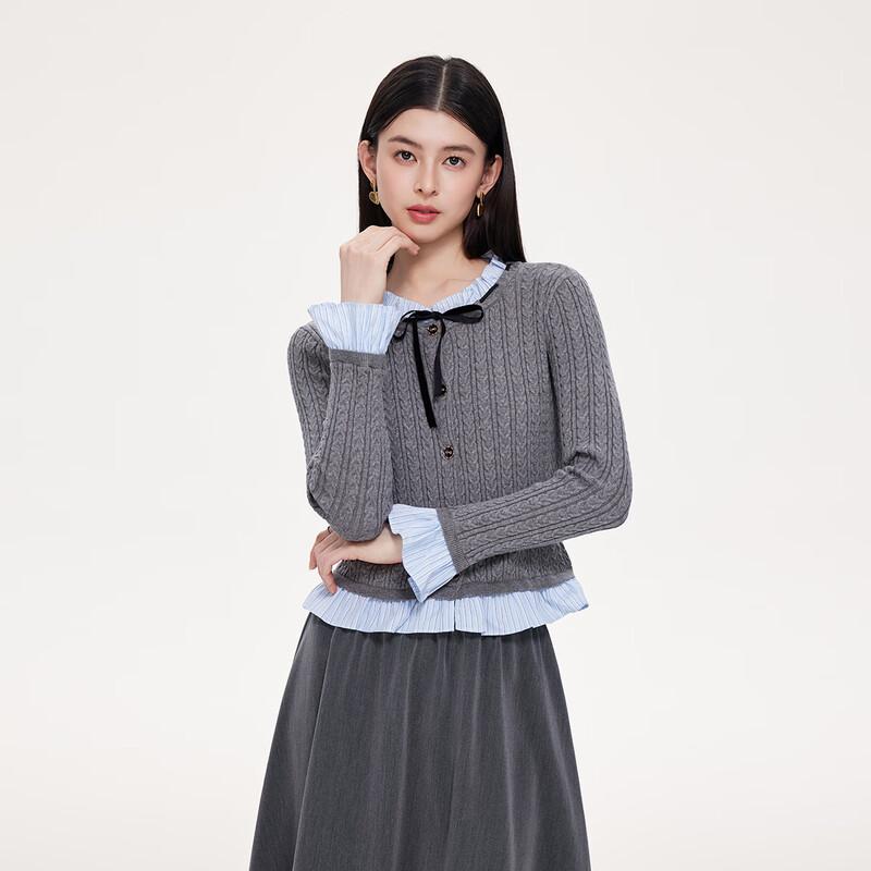 FivePlus Women's College Style Slim-Fit Knit Cardigan