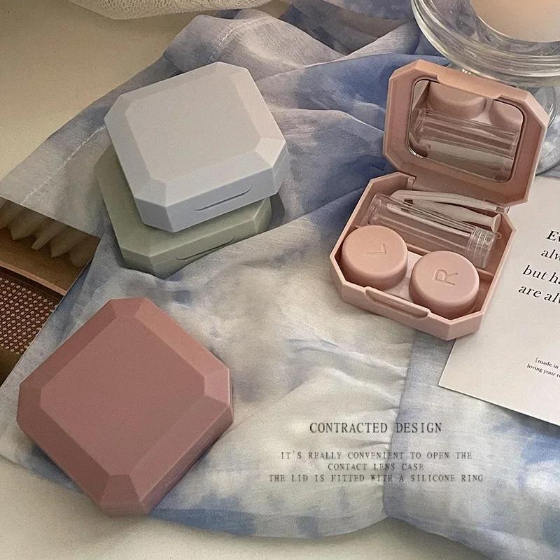 Mit Pinzette Saugstab Set Für Reise-Set Halter Bonbonfarbe Kontaktlinsenbox Einfarbig Tragbarer Kontaktlinsenbehälter