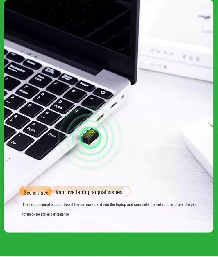 USB Wireless Network Adapter - Driver-Free, Gigabit, for Desktop & Laptop, 360° WiFi Receiver, Unlimited Mini Connectivity