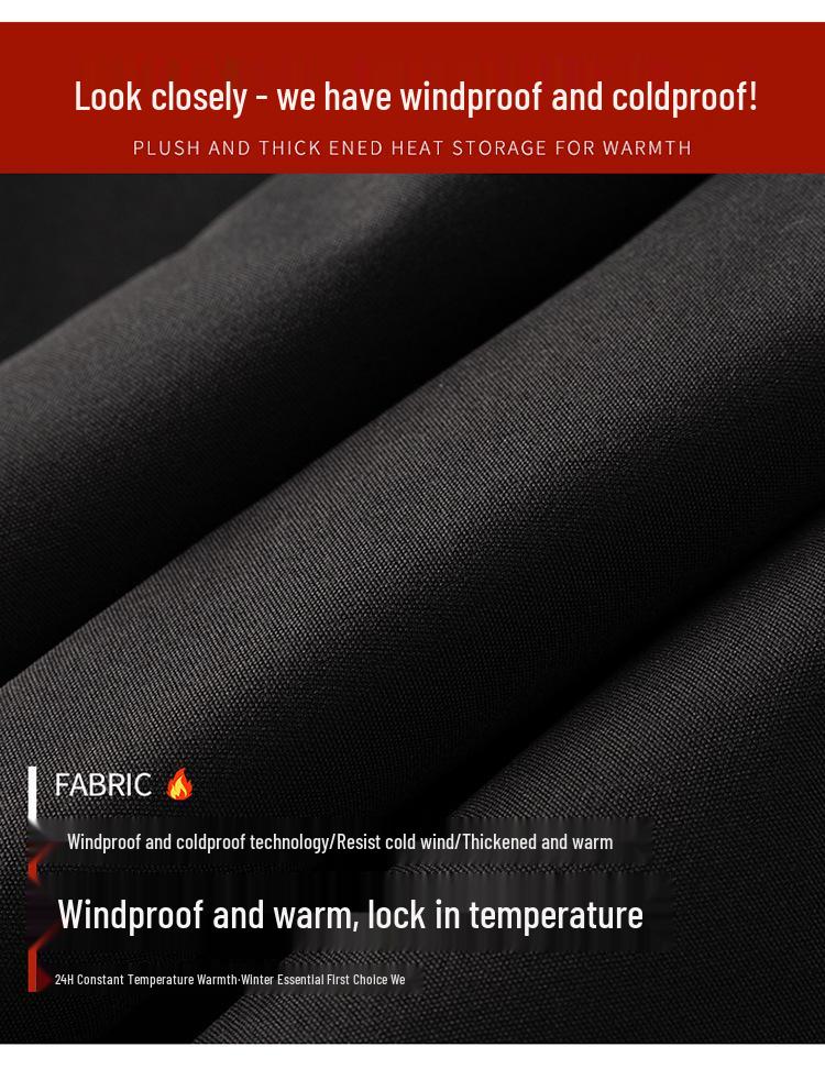 Men's Plus Size Fleece-Lined Lambswool Pants - Warm, Waterproof, Windproof, Loose-Fit Sweatpants