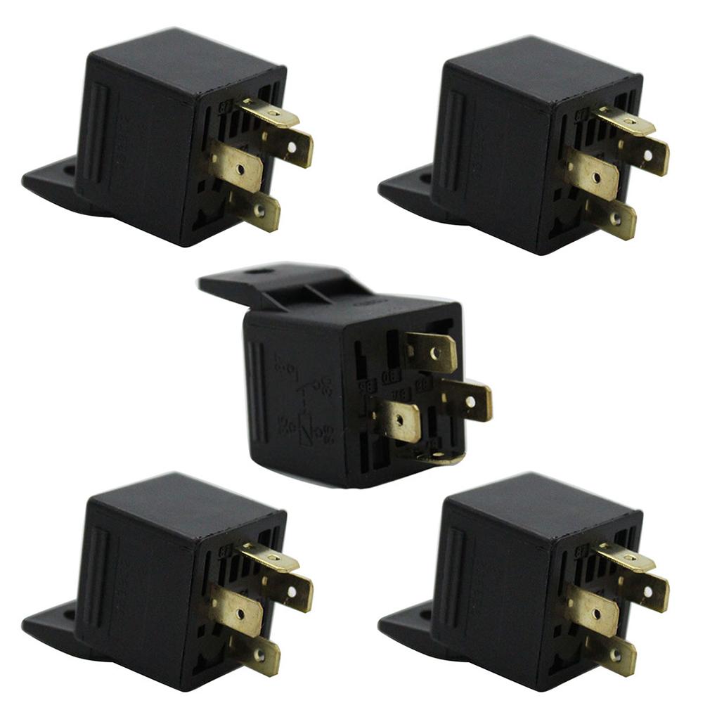 

Pack of 5 Car 12V 30A Relay Motorcycle Light Relays Overcurrent Protection