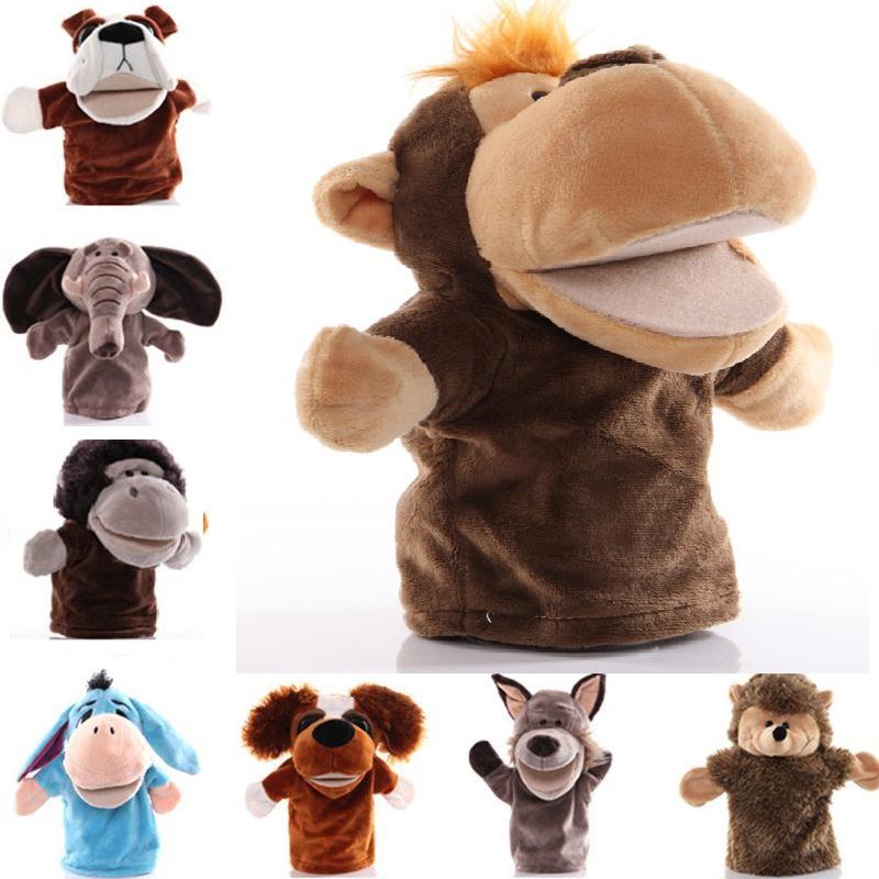 Wholesale Plush Toy Hand Puppet Cartoon Animal Doll With Movable Mouth Interactive Toy For Kindergarten And Parent-child Interaction 25cm Tall