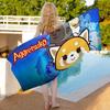 A-AggretsukoS Cartoon Microfiber Printed Beach Towel Mountain Climbing Yoga Beach Swimming Running Absorbent Soft Towel