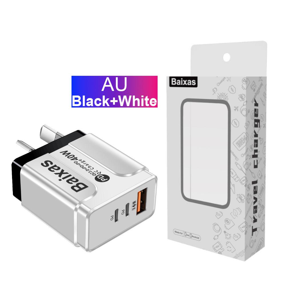 Universal Power Adapter: Compatible with UK, EU, US, AU Standards, 1 USB & 2 PD Ports.