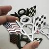 3D Metal V8 Engine Badge Cross Flag Car Emblem Front Grille Decal Trunk Sticker Universal Auto Styling Accessories