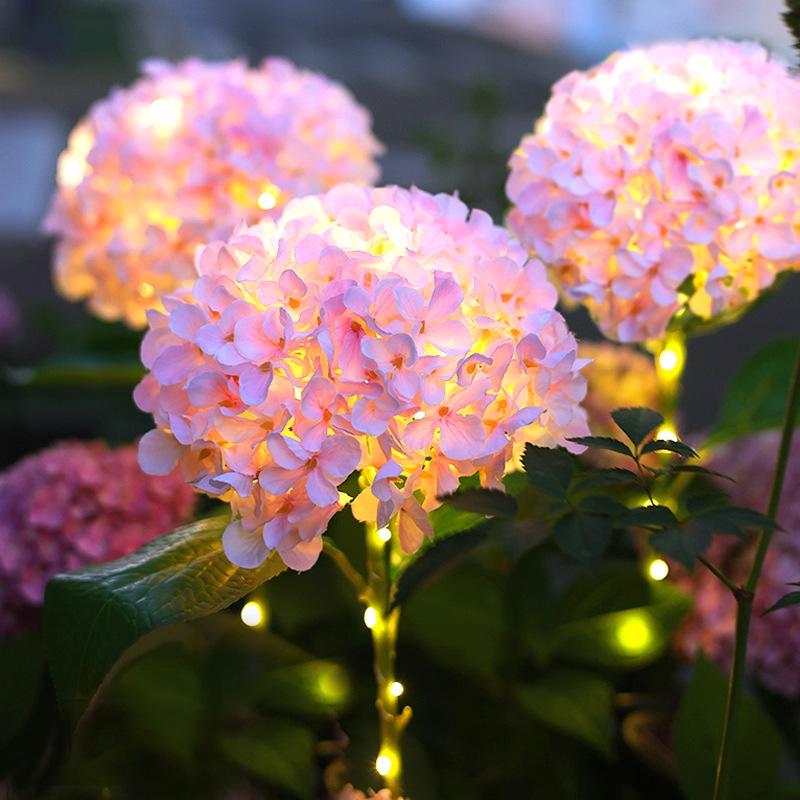 Солнечный Садовый Симулятор Гортензии: Уличный колышек для двора и виллы