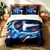 Tennessee Titans (19) 3-teiliges Set geeignet für Schlafzimmer weich und bequem ein ideales Geschenk für Familie und Freunde Enthält eine Bettdecke und zwei