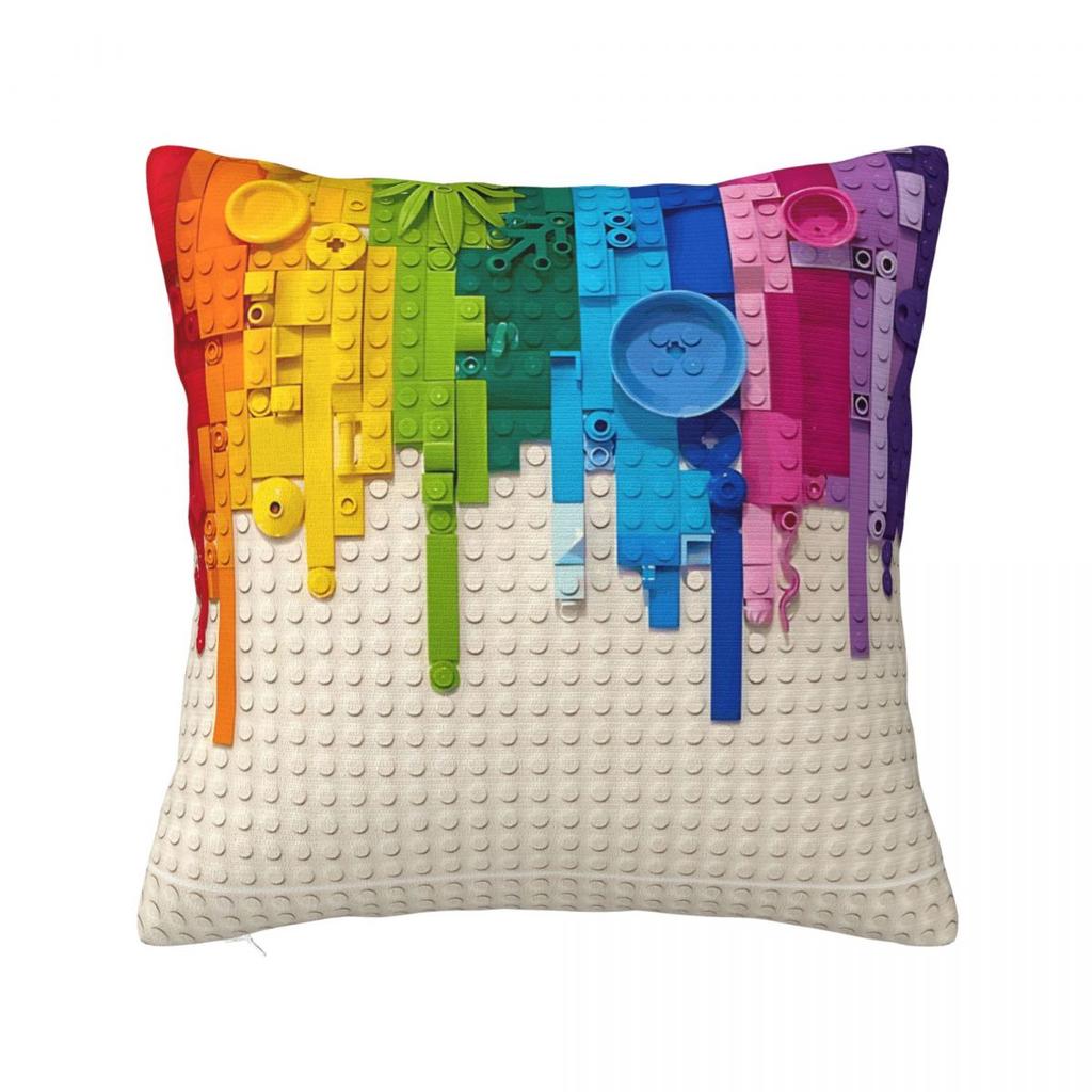Building Blocks Loads Of Bricks Blue Square Pillow Cases Cushion Covers Awesome Polyester Decor Pillowcover for Car 18x18
