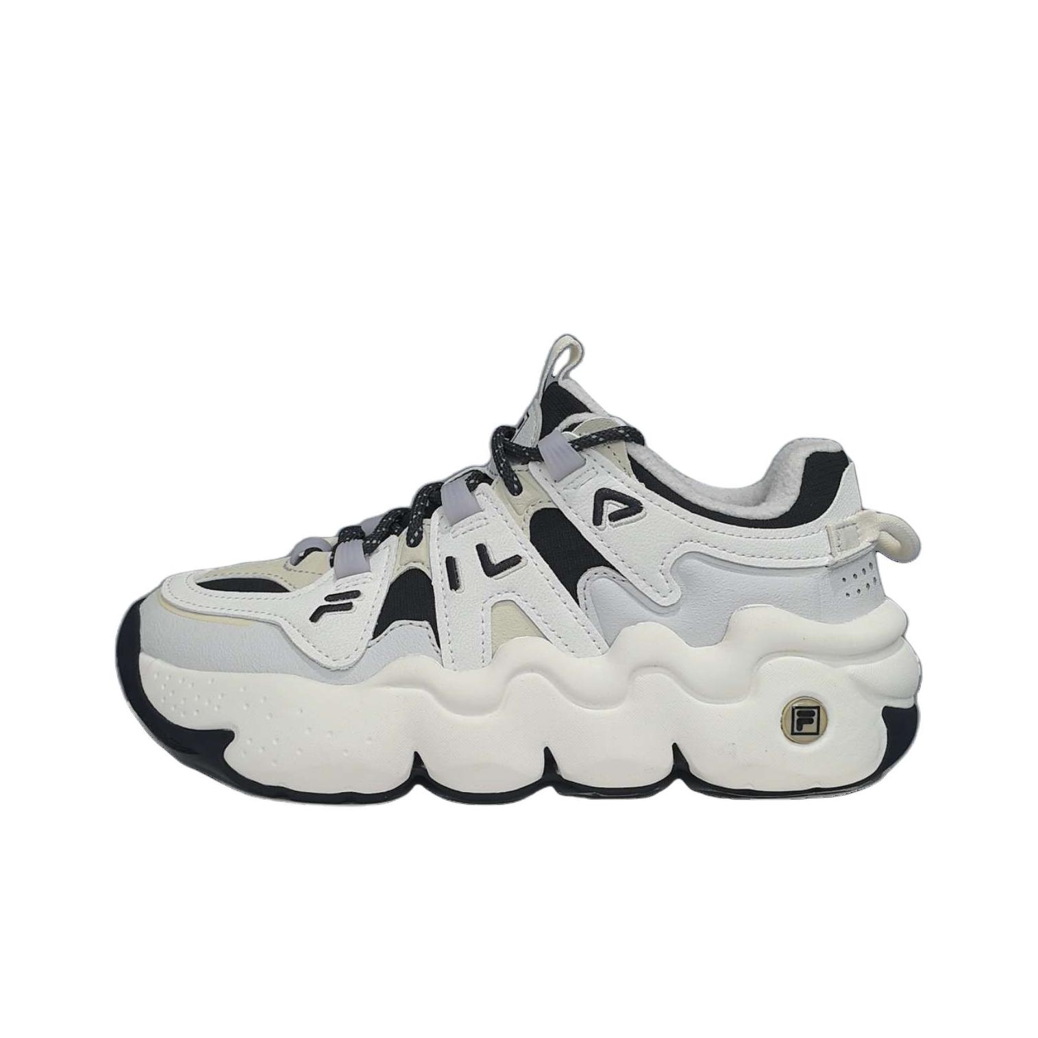 

New FILA Cushioning Low top Vintage Basketball Shoes Women s White Black F62W442191FES 35.5