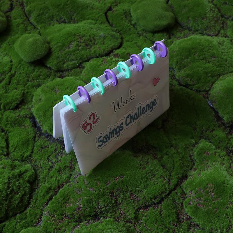 1 szt. Segregator oszczędnościowy, Wyzwanie oszczędzania 52 tygodnie, Wielokrotnego użytku książeczka budżetowa do planowania oszczędzania pieniędzy, Boże Narodzenie, Halloween, Święto Dziękczynienia