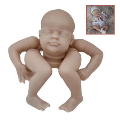 8 Inch Reborn Baby Doll Kits with Cloth Body Blank Unpainted Unassembled Newborn Doll Parts Rebirth Doll Enthusiasts Collector DIY Doll Accessories