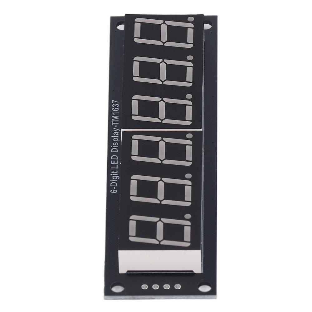 TM1637 Driver IC 6 Digit 7 Segment Display Module 2 Pin IO Digital Tube Module  Clock Module