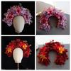 Double Sided Flower Crown for Women Girls Garland Princess Wreath Floral Headband Bridal Headdress Wedding Hair Jewelry