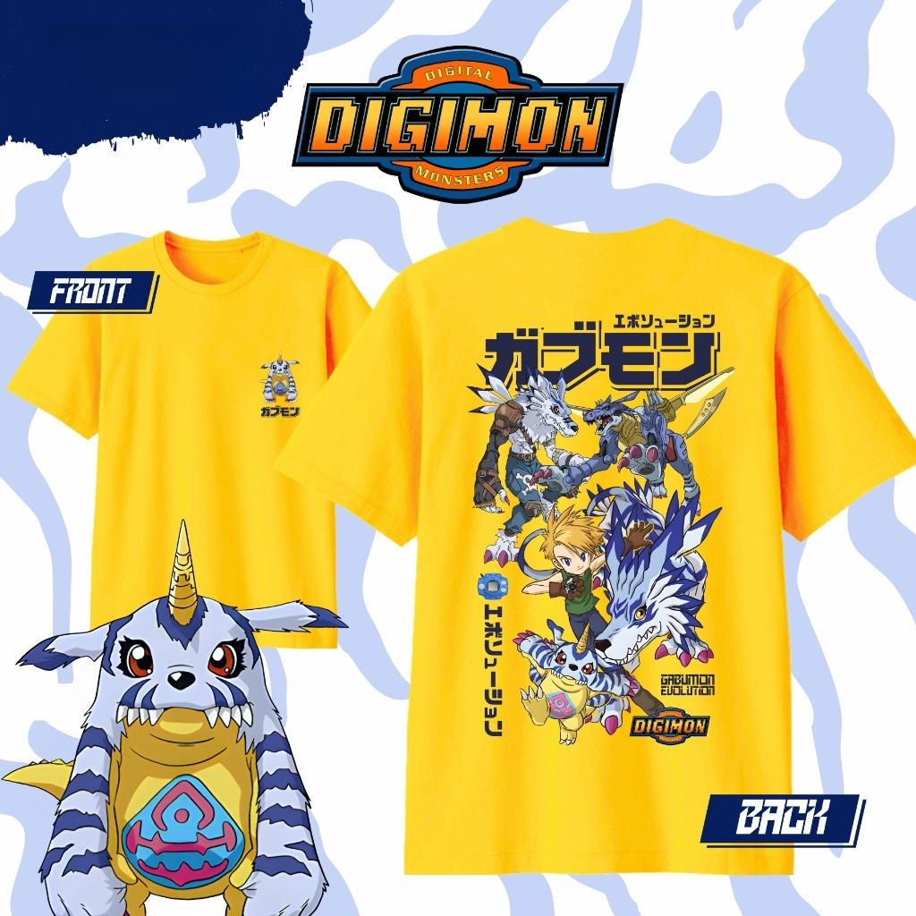2026 Summer Digimon Adventure Agumon Evolution Pure Cotton Tshirt for Unisex and Womens Parentchild Short Sleeved Soft Tshirt
