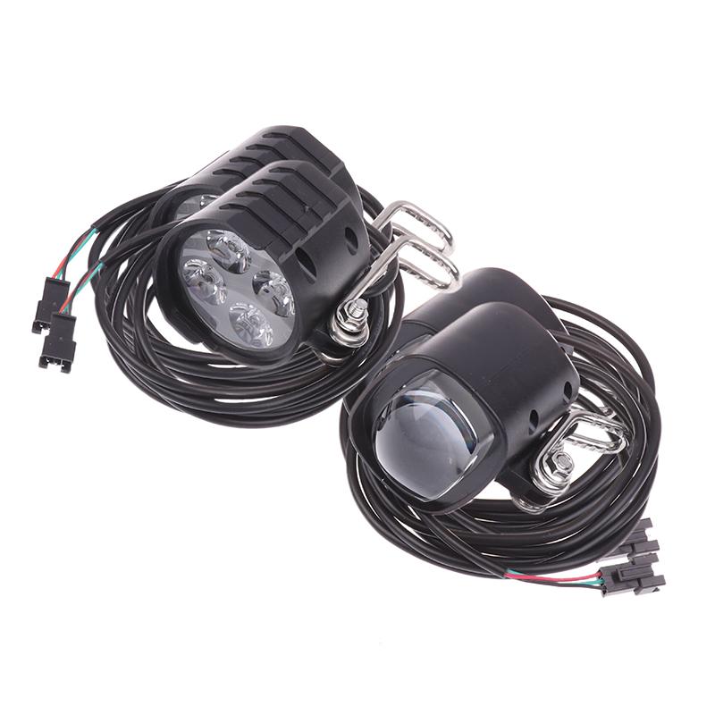 36-72V Światło do Roweru Elektrycznego z Klaksonem 12W LED Przednie Światło do Hulajnogi Elektrycznej Wodoodporny Reflektor Rowerowy do E-Roweru